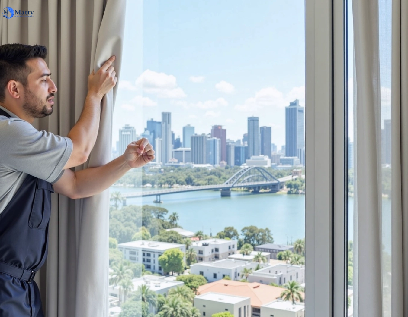 Professional curtain steam cleaning service brooklyn-vic QLD by Matty Curtain Cleaning