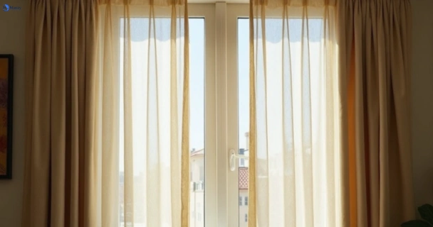 Dull dusty drapes in brooklyn-vic before professional cleaning